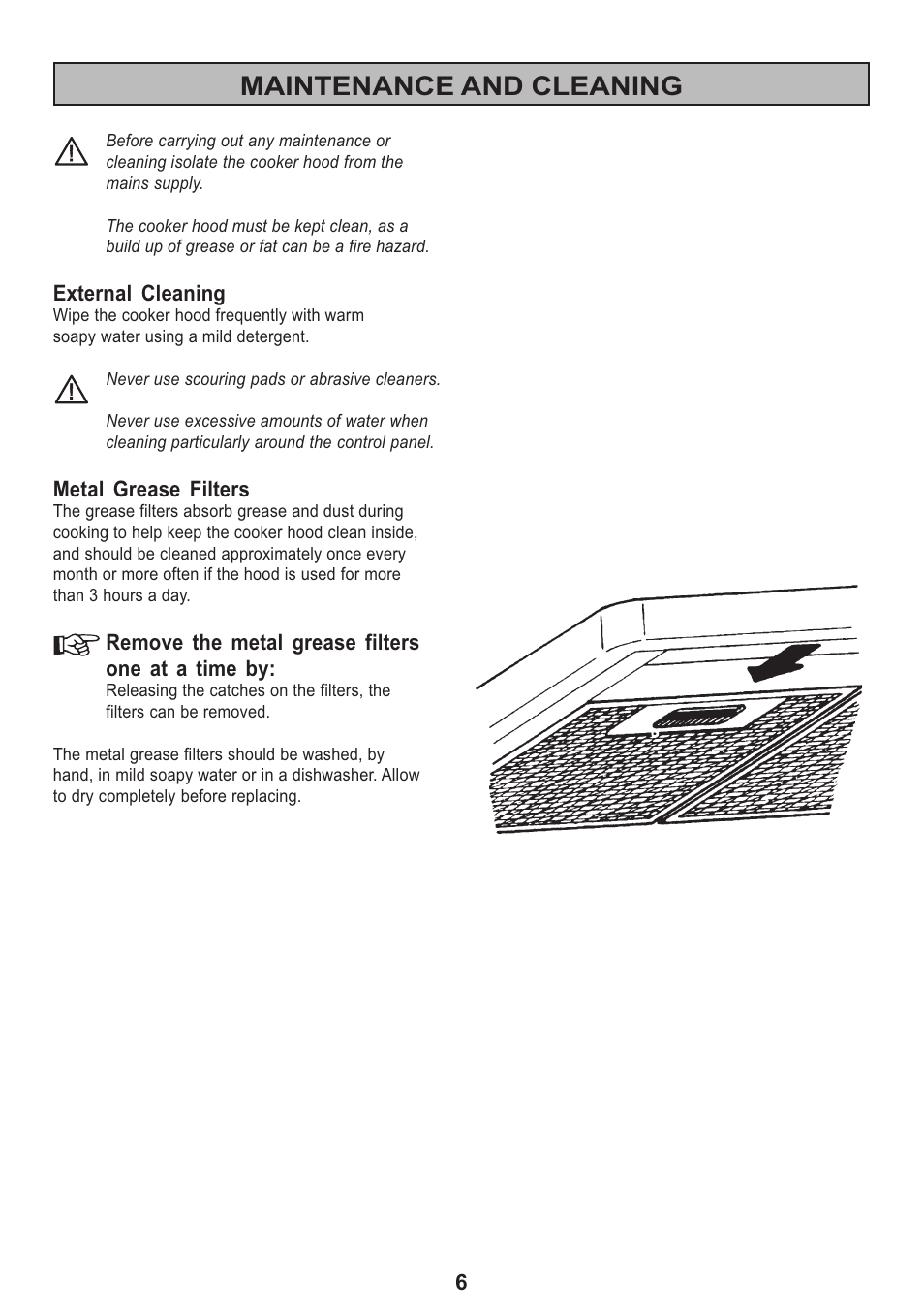 Maintenance and cleaning | Zanussi ZHC 913 User Manual | Page 6 / 20