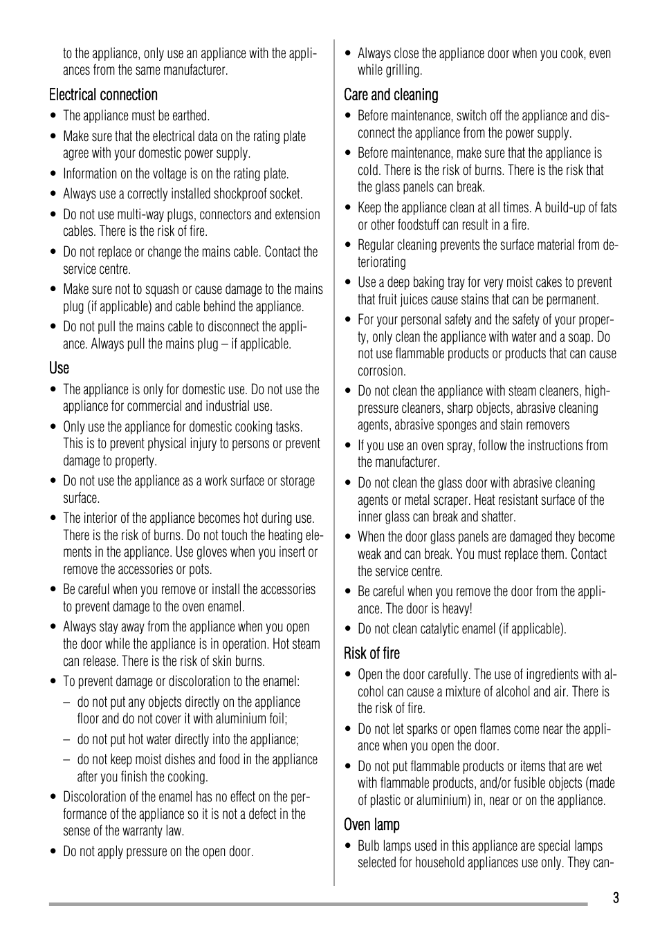 Zanussi ZOD580 User Manual | Page 3 / 24