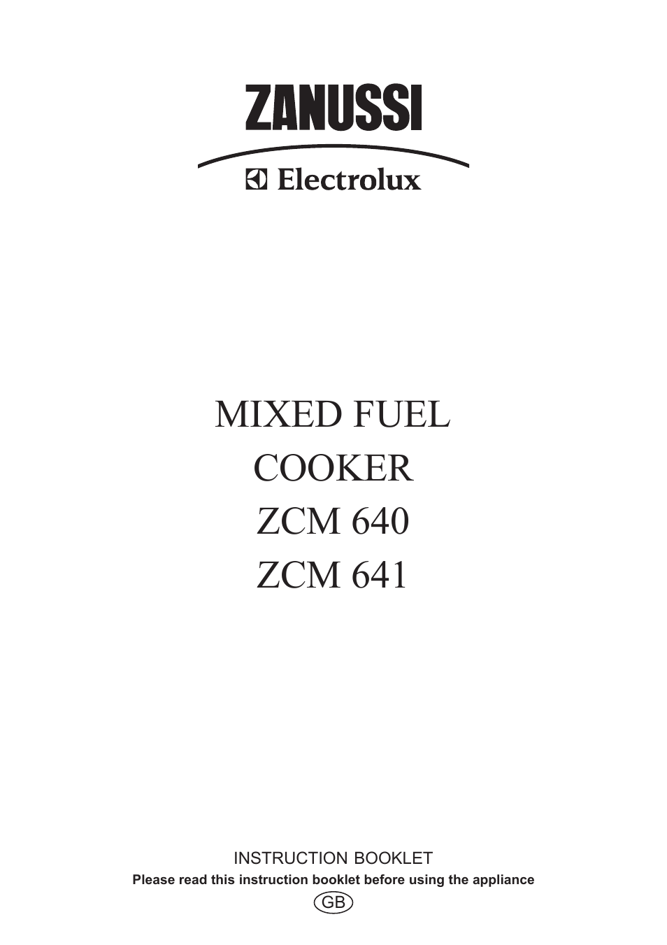 Zanussi ZCM 640 ZCM 641 User Manual | 20 pages