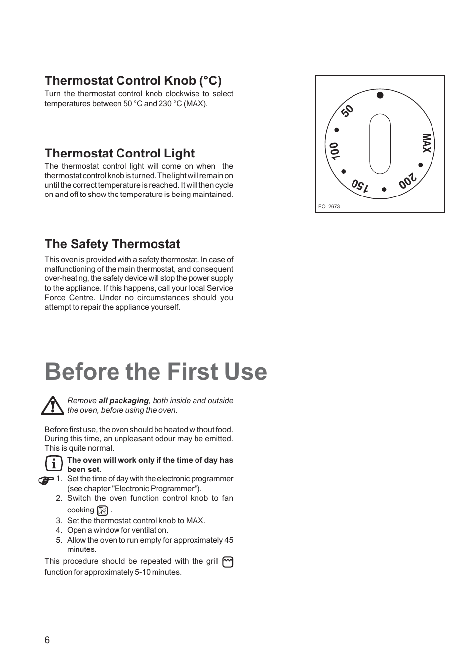 Before the first use | Zanussi ZBS 663 User Manual | Page 6 / 24