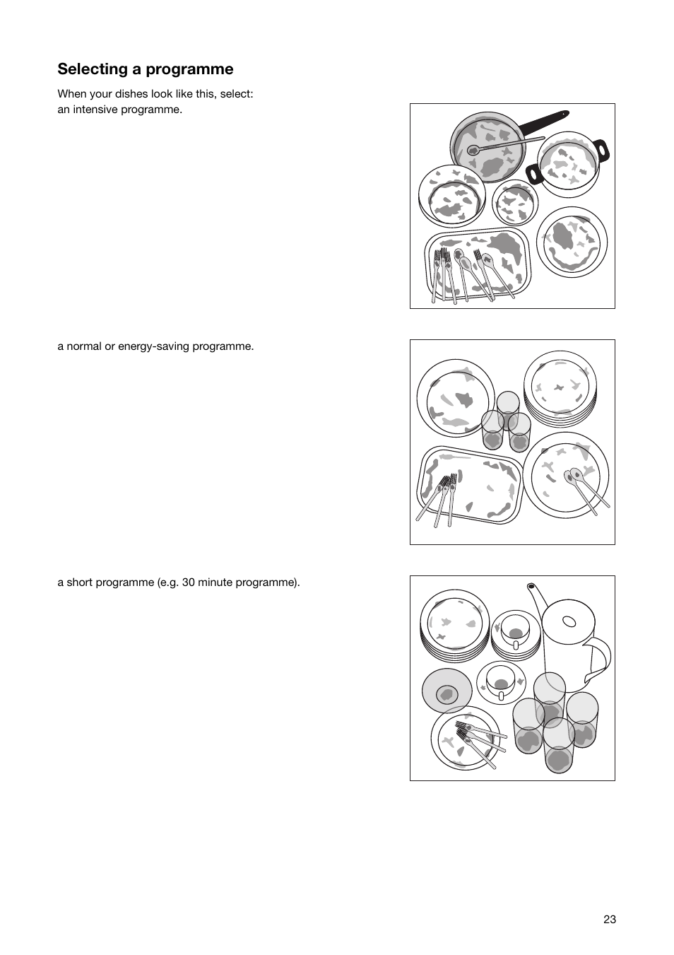Selecting a programme | Zanussi ZSF 6171 User Manual | Page 23 / 44