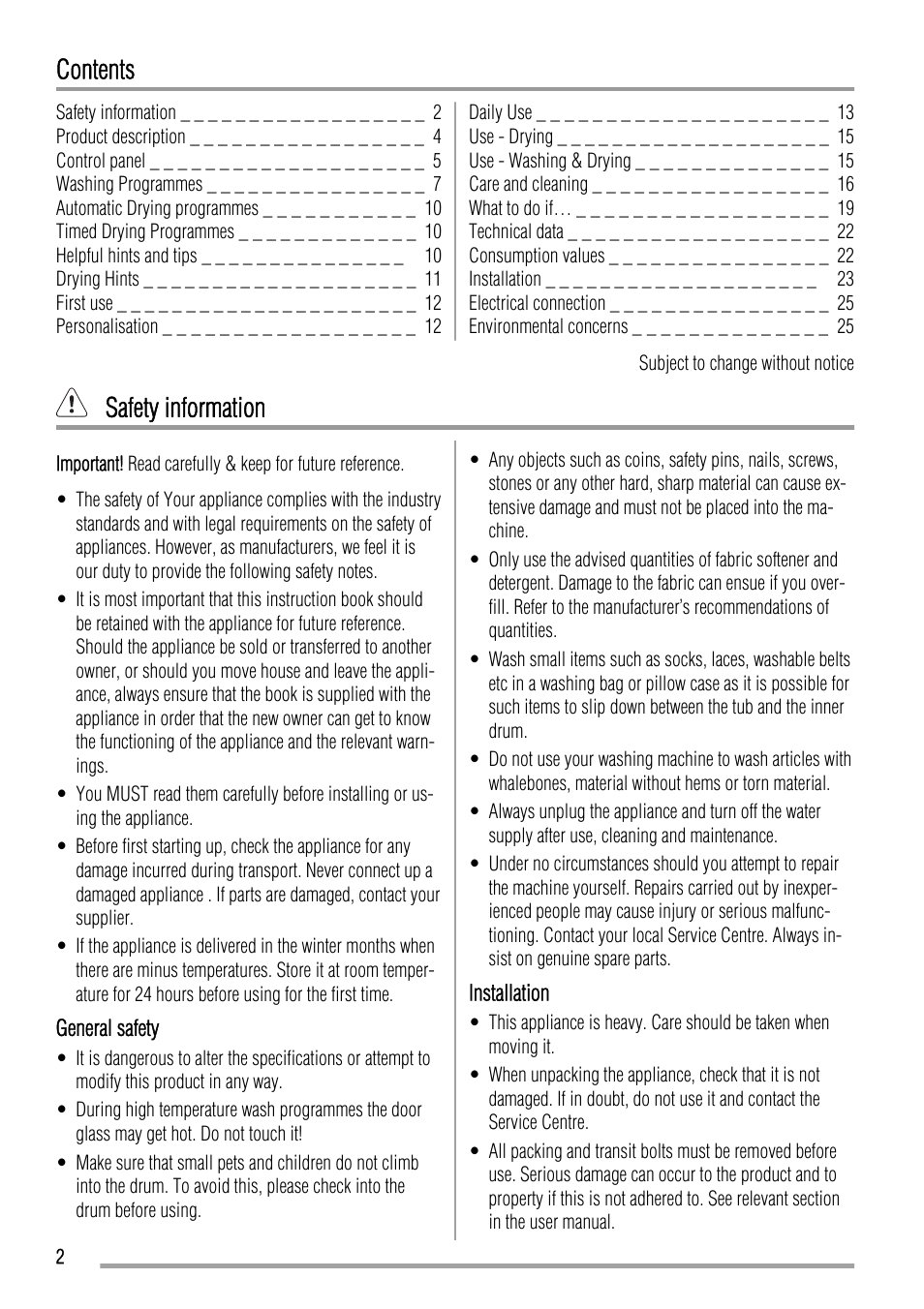 Zanussi ZKH 2145 User Manual | Page 2 / 28