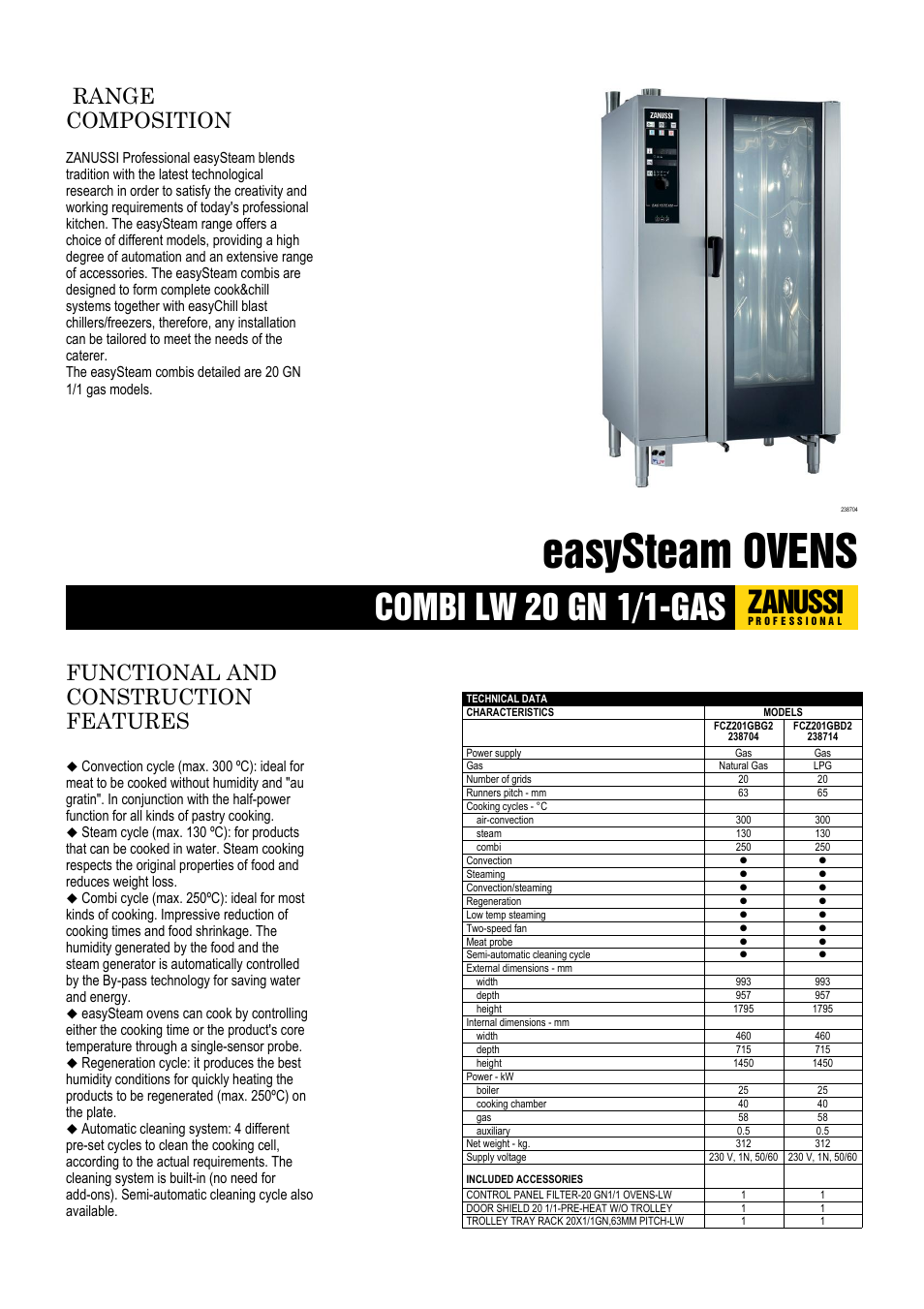 Zanussi easySteam FCZ201GBD User Manual | 3 pages