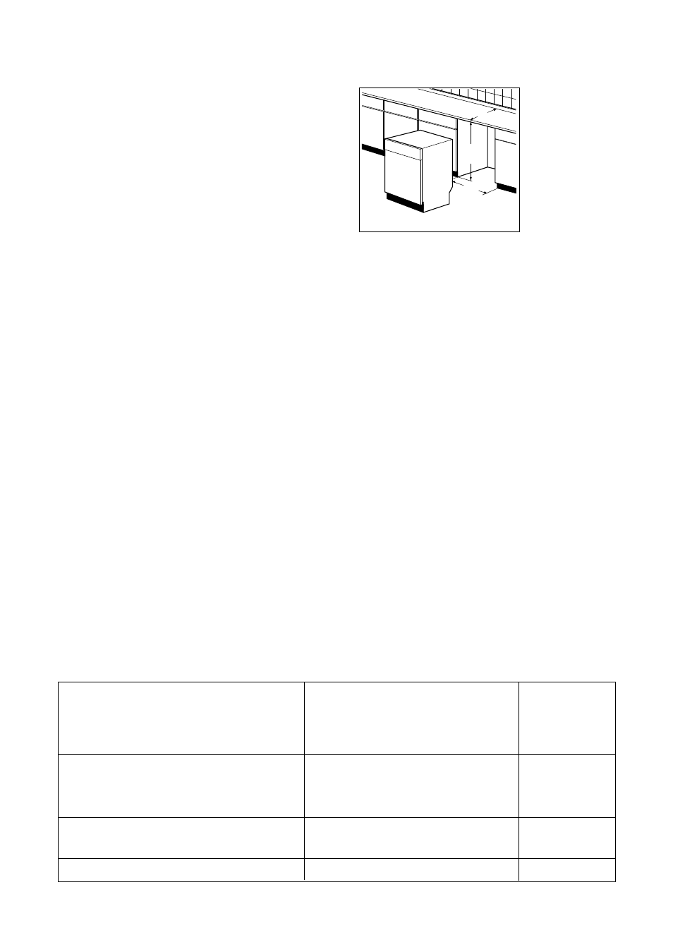 Technical specifications, Fitting under a counter | Zanussi DA 6141 User Manual | Page 7 / 24