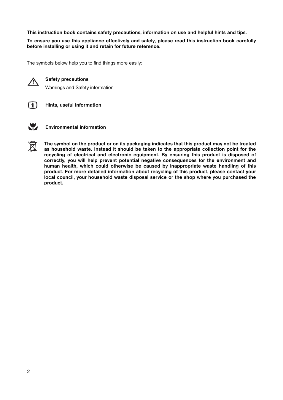 Zanussi ZRD 185W1 User Manual | Page 2 / 20