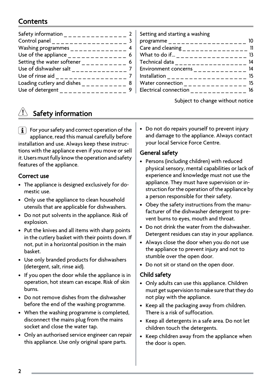 Zanussi ZSF2450 User Manual | Page 2 / 20