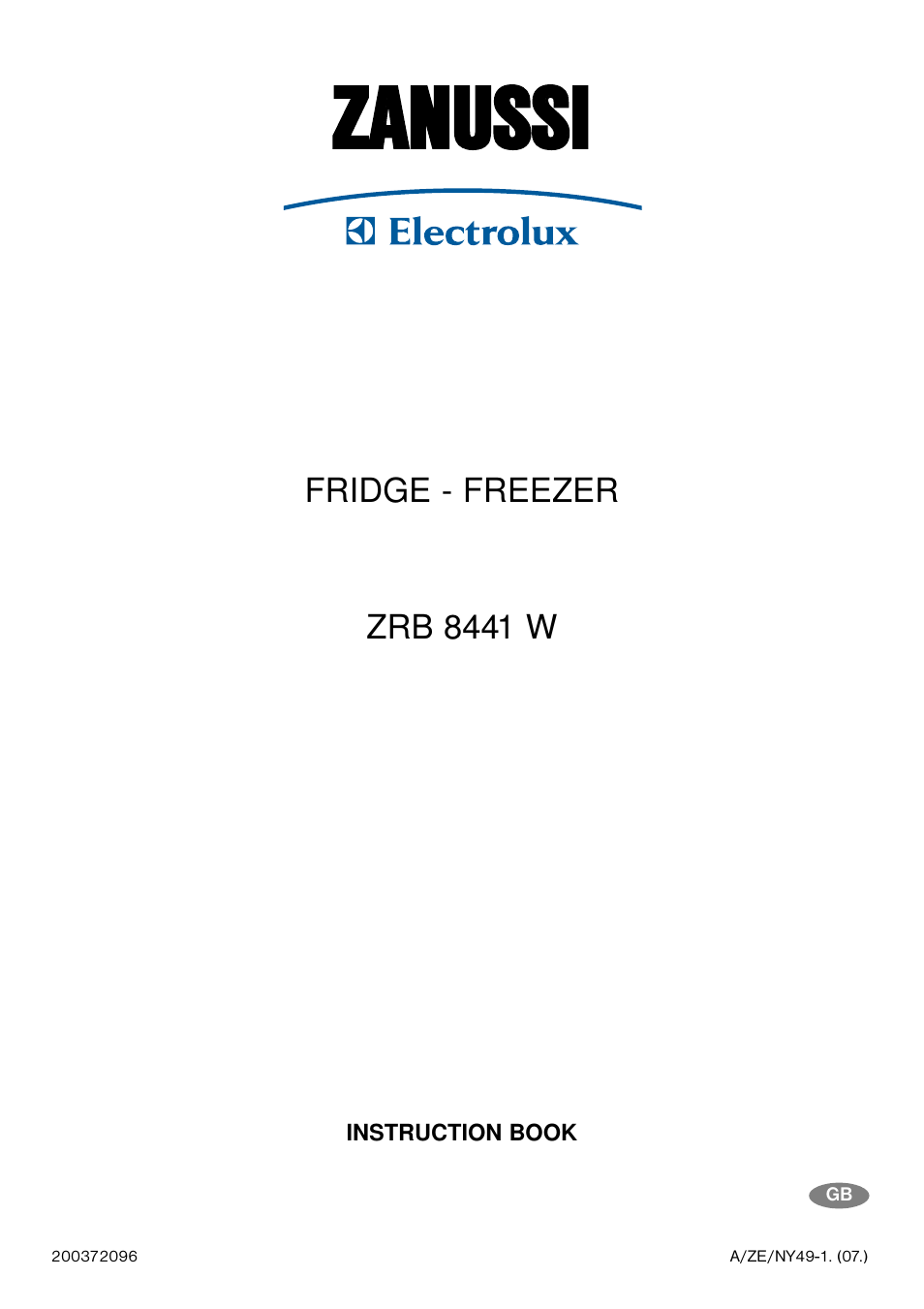 Zanussi ZRB 8441 W User Manual | 24 pages