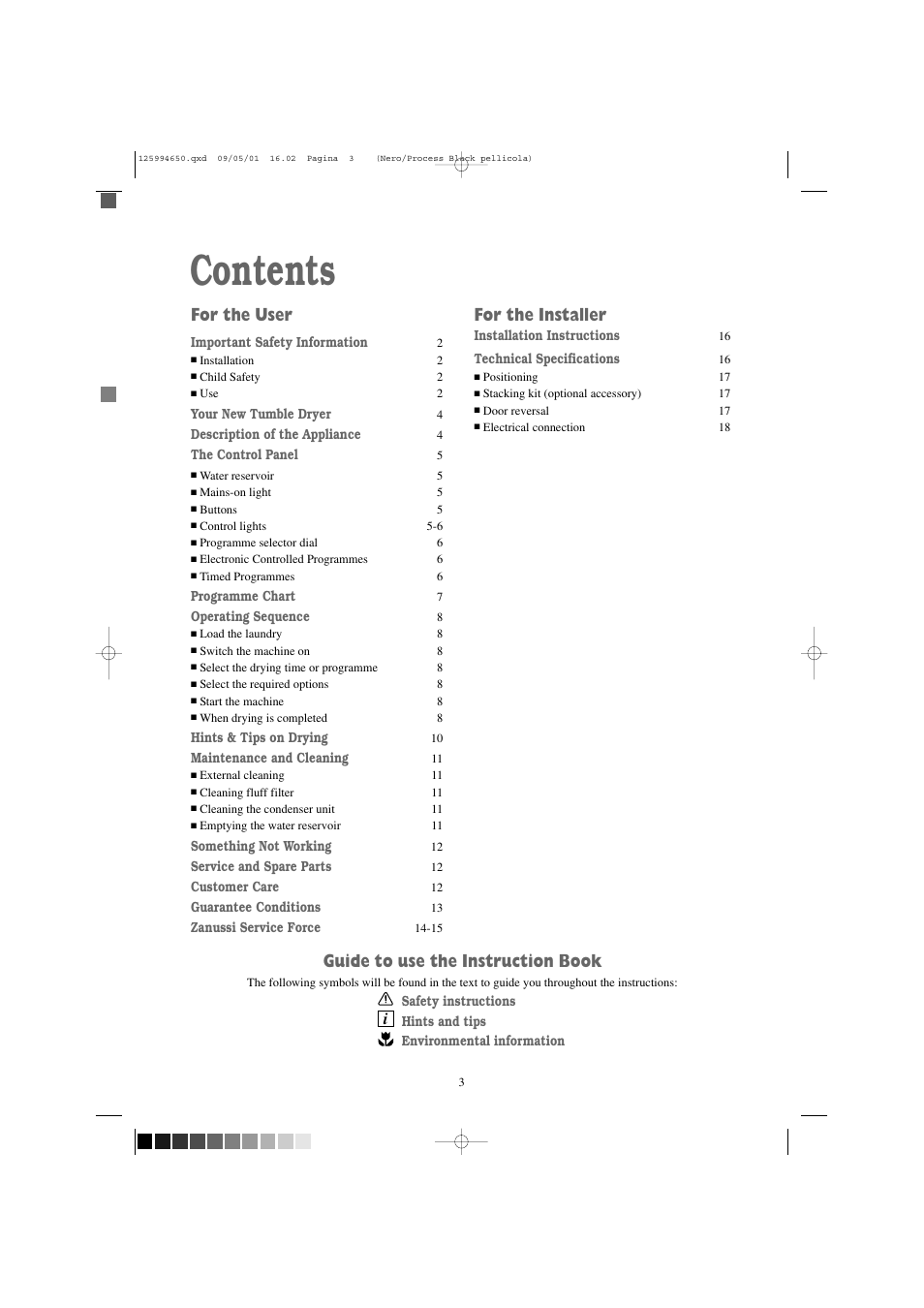 Zanussi TCS 675 EW User Manual | Page 3 / 19