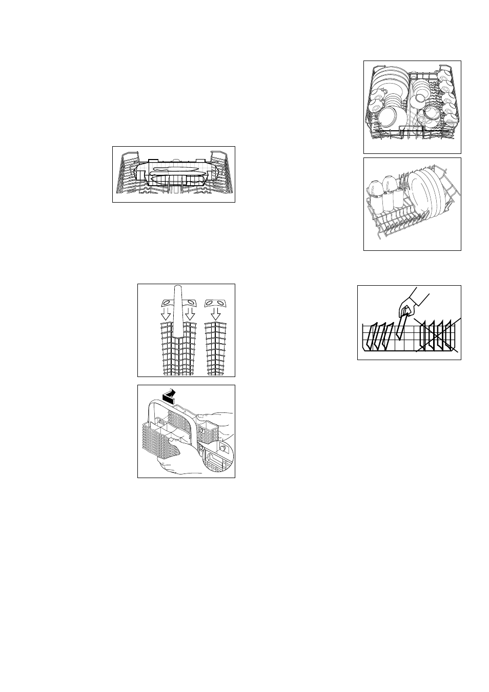 The cutlery basket, The upper basket, Removable knife basket | Zanussi ZSF 6160 User Manual | Page 10 / 24