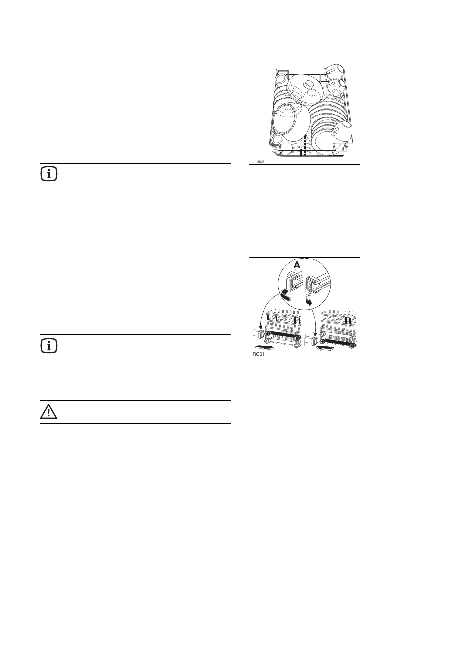 The upper basket, Adjusting the height of the upper basket | Zanussi DWS 39 User Manual | Page 9 / 24