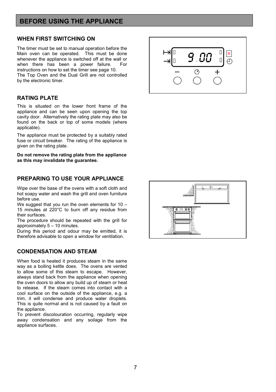 Before using the appliance | Zanussi 311608901 User Manual | Page 7 / 60