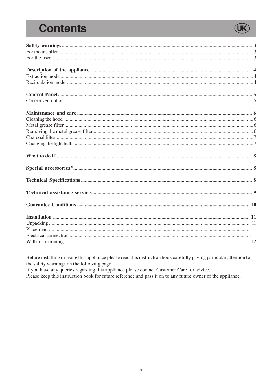 Zanussi ZHC 955 User Manual | Page 2 / 16