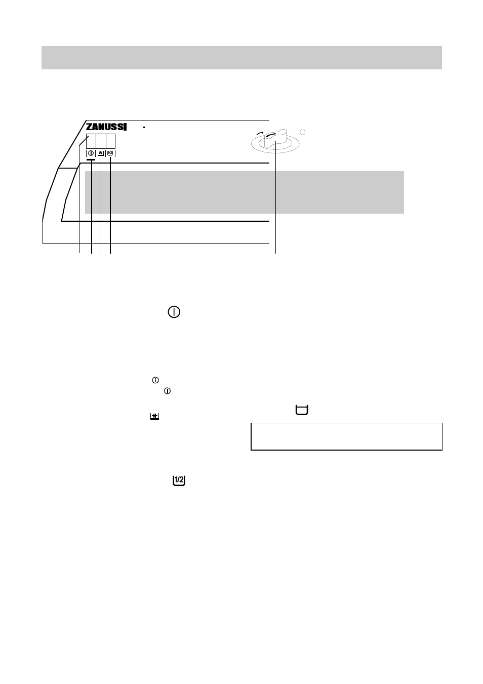 Use of your appliance, The control panel | Zanussi TL 553 C User Manual | Page 6 / 20