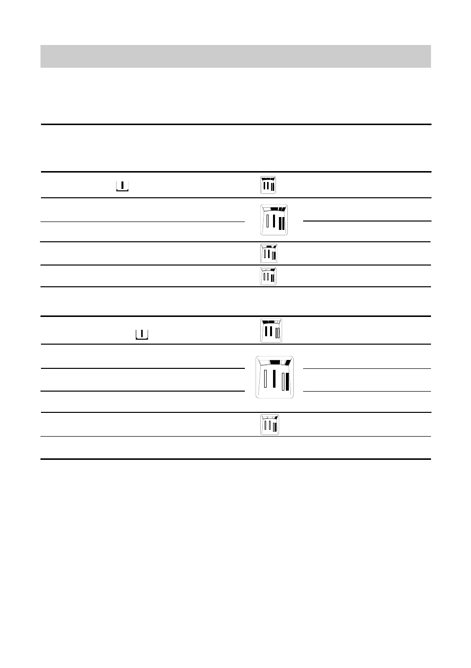 Programmes chart | Zanussi TL 553 C User Manual | Page 9 / 20