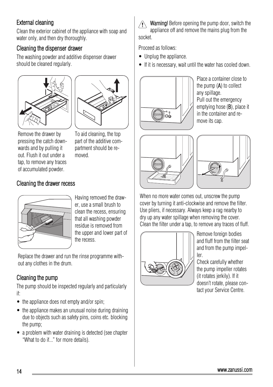 Zanussi ZWI 71201 WA User Manual | Page 14 / 28