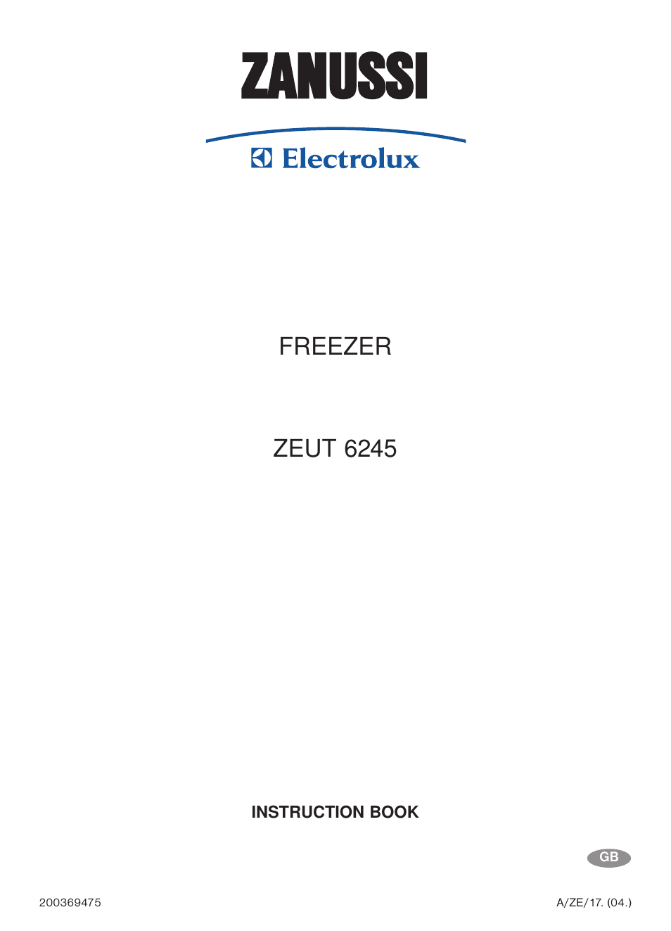 Zanussi ZEUT 6245 User Manual | 16 pages