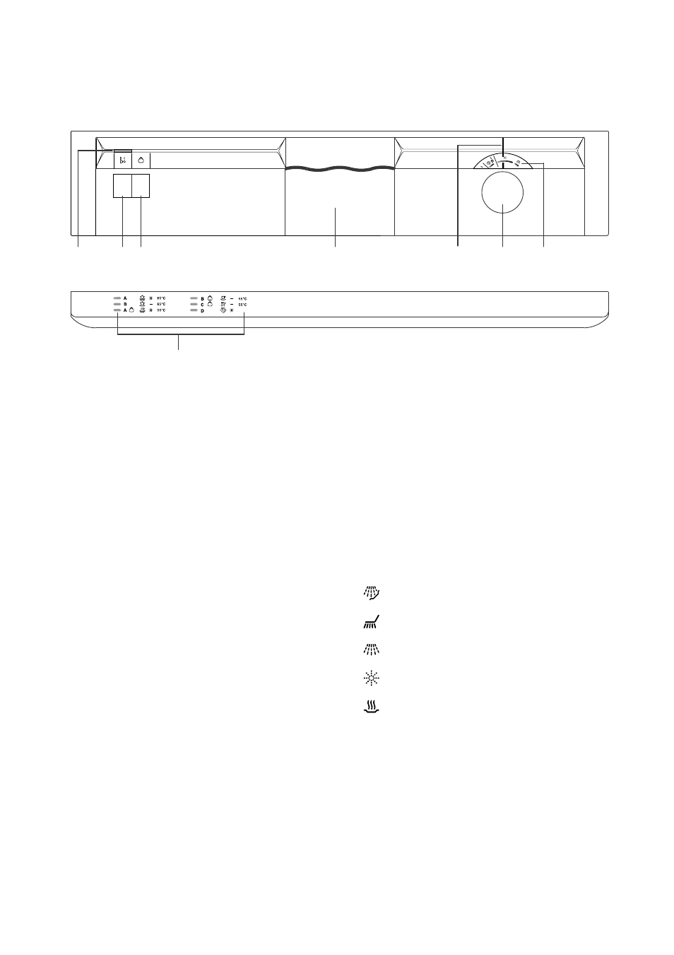 The control panel | Zanussi DWS 6726 User Manual | Page 6 / 24