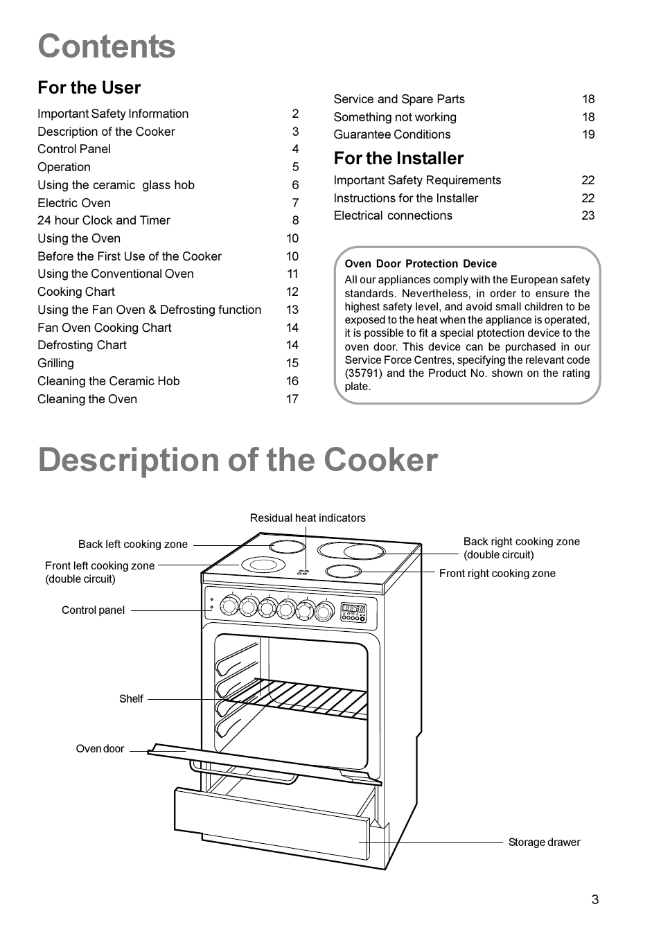 Zanussi ZCE 630 User Manual | Page 3 / 24