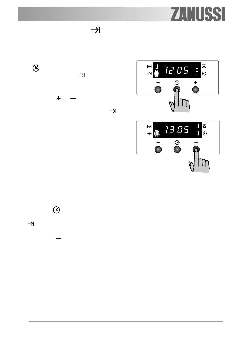 End of cooking” function | Zanussi ZOB 550 User Manual | Page 12 / 36