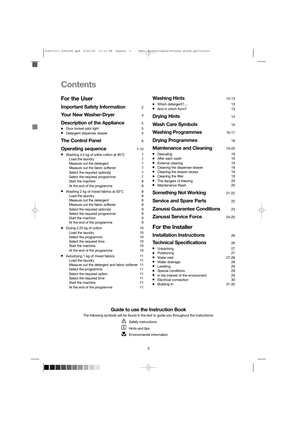 Zanussi ZJD 1285 User Manual | Page 3 / 33