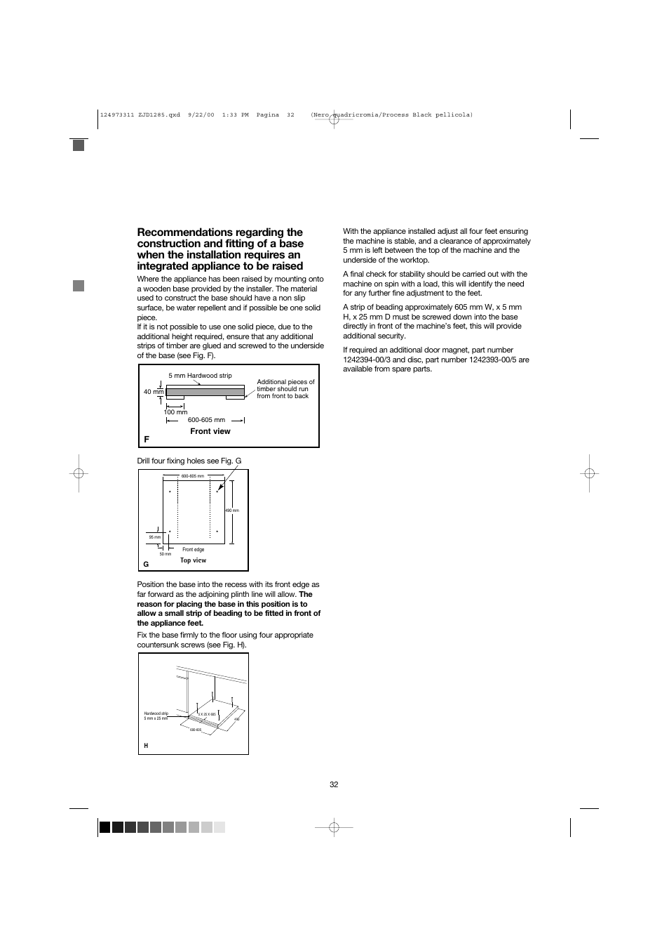 Zanussi ZJD 1285 User Manual | Page 32 / 33