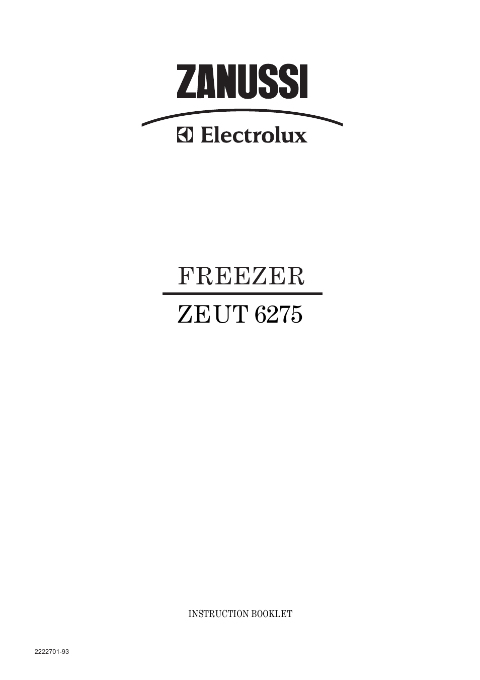 Zanussi ZEUT 6275 User Manual | 16 pages