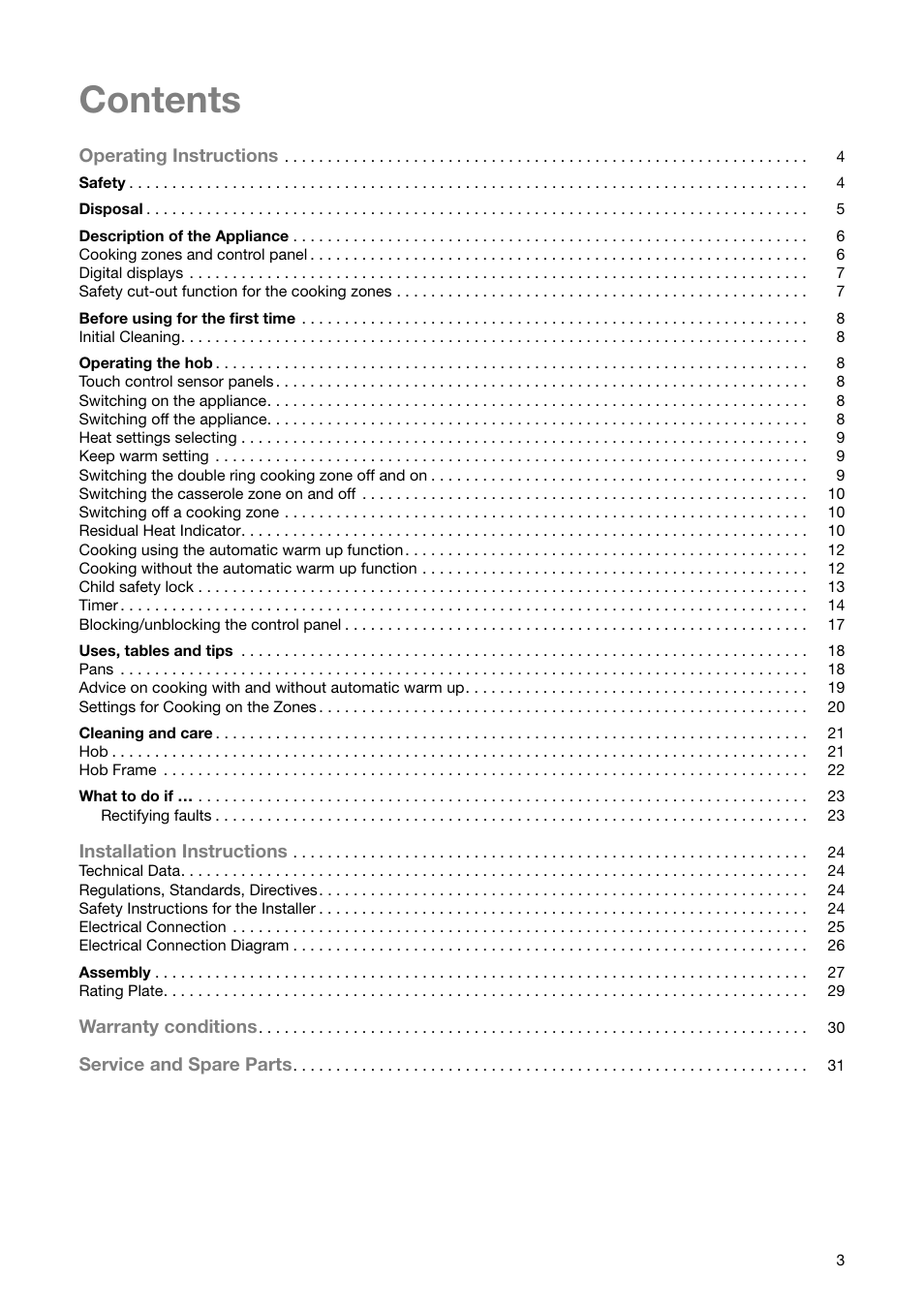 Zanussi ZKT 863 LX User Manual | Page 3 / 32