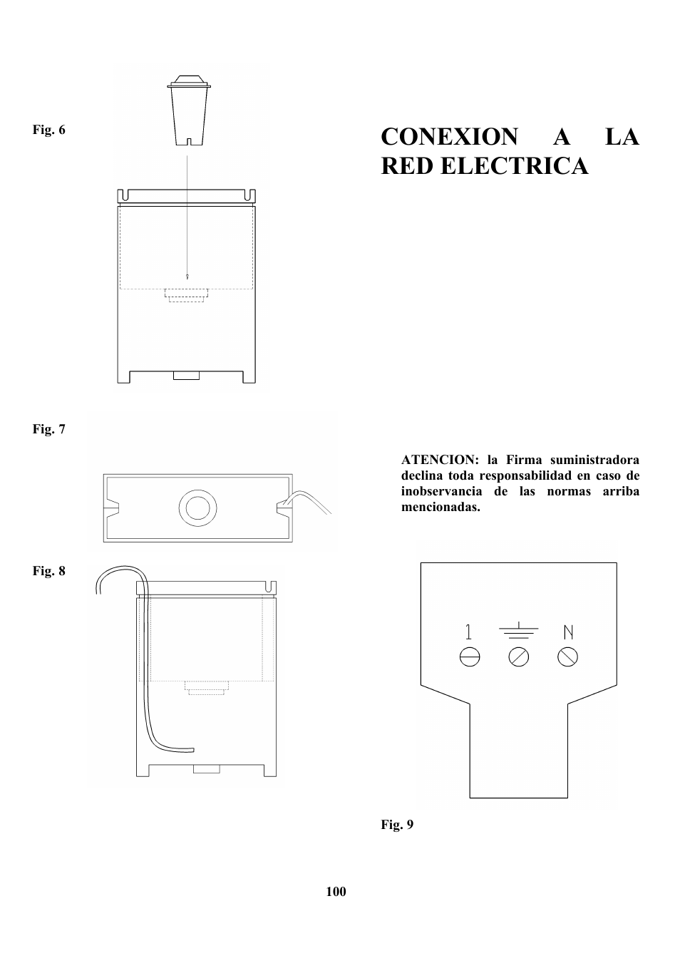 Conexion a la red electrica | Zanussi ZCOF 637 X User Manual | Page 102 / 103