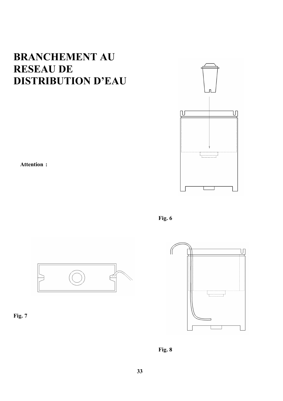 Branchement au reseau de distribution d’eau | Zanussi ZCOF 637 X User Manual | Page 35 / 103