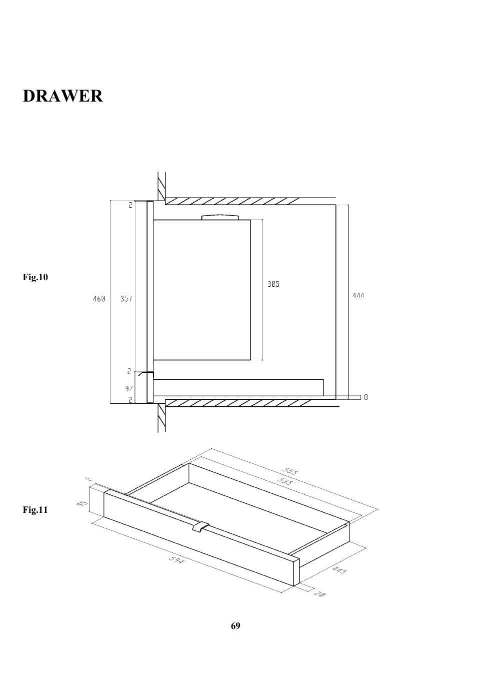 Drawer | Zanussi ZCOF 637 X User Manual | Page 71 / 103