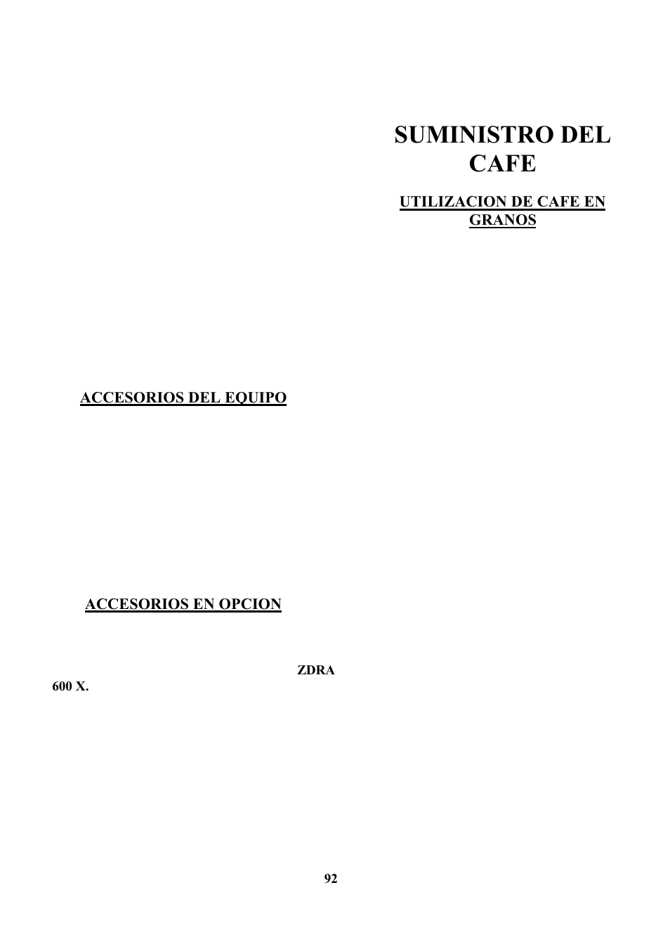 Suministro del cafe | Zanussi ZCOF 637 X User Manual | Page 94 / 103