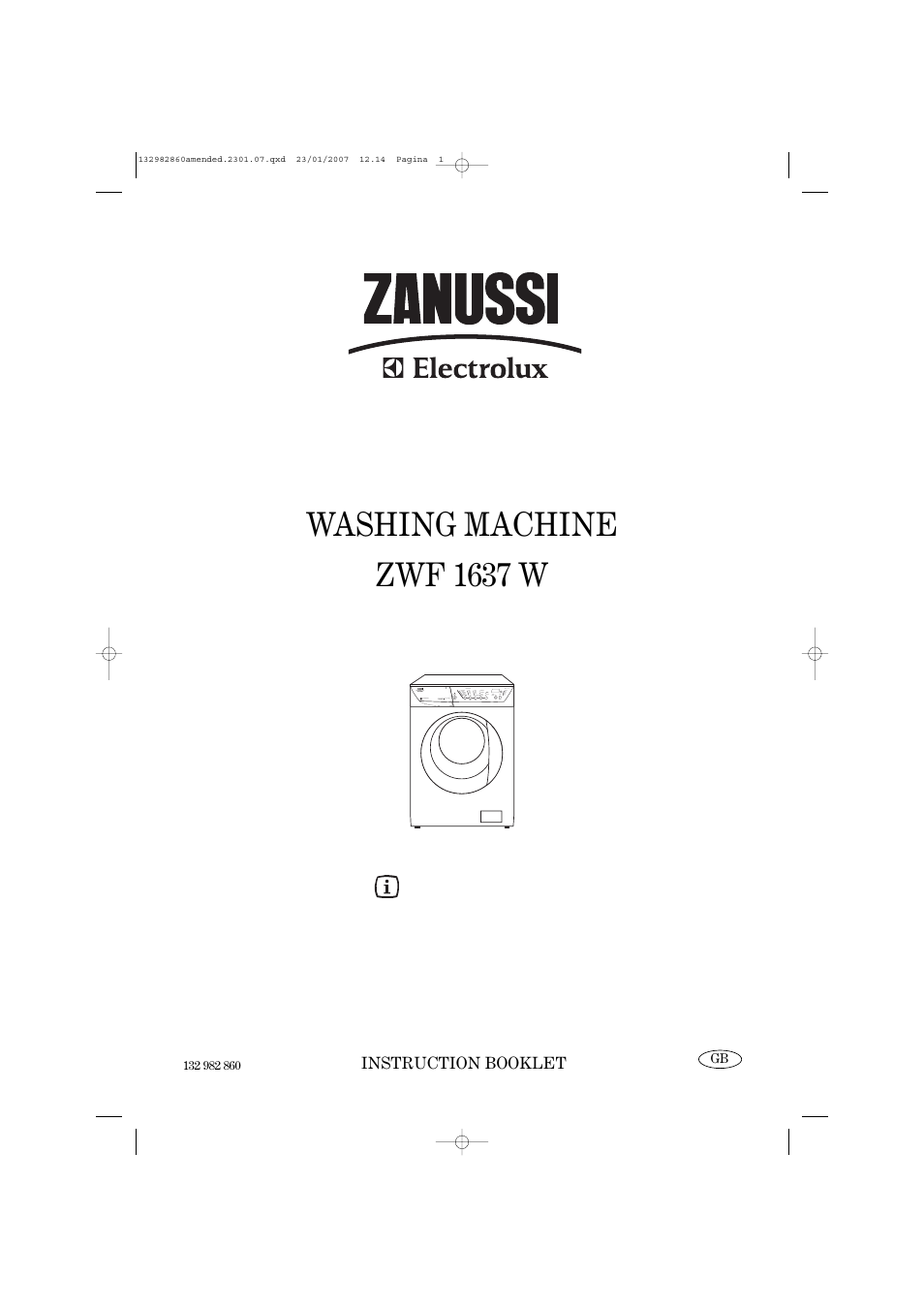 Zanussi U29428 ZWF 1637 W User Manual | 28 pages