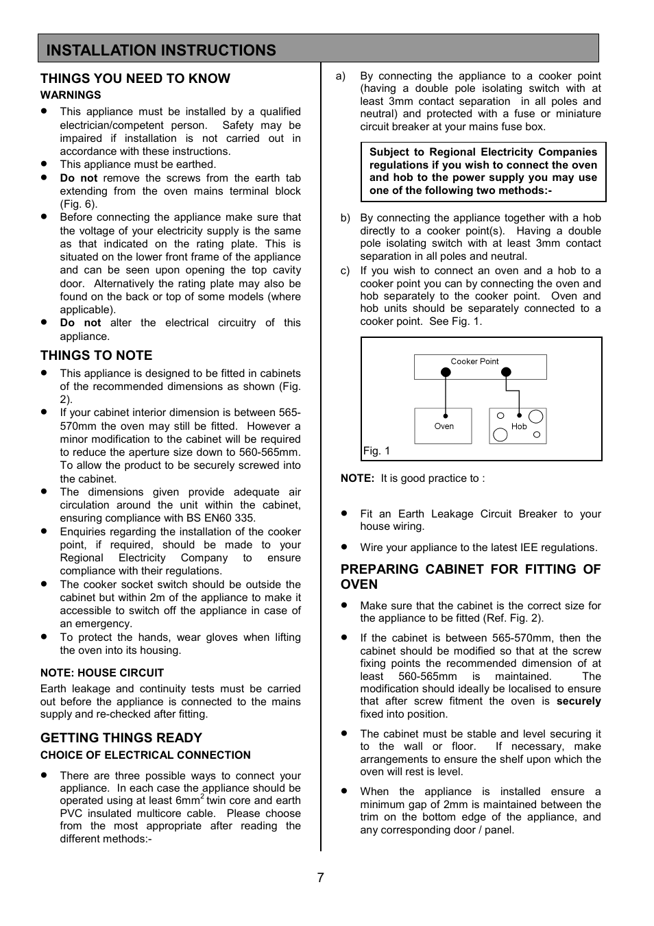 Installation instructions | Zanussi ZDF867 User Manual | Page 7 / 36