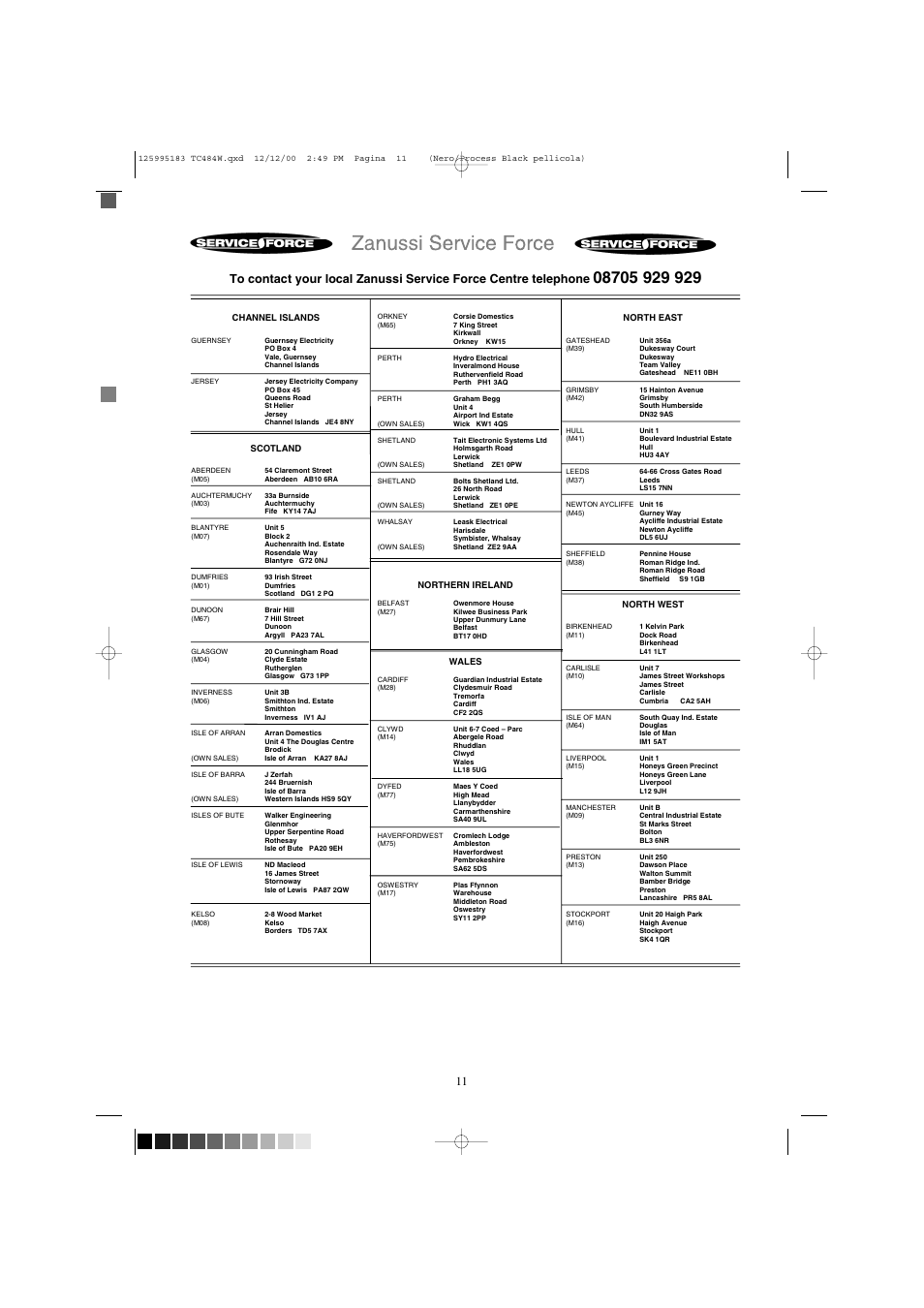 Zanussi TC 484 W User Manual | Page 11 / 18