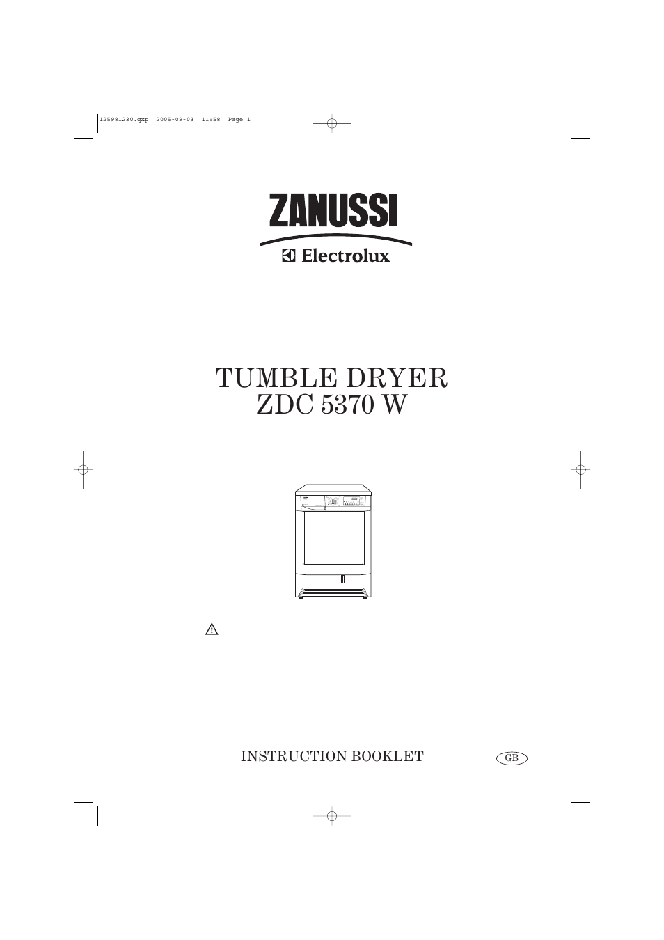 Zanussi ZDC 5370 W User Manual | 19 pages