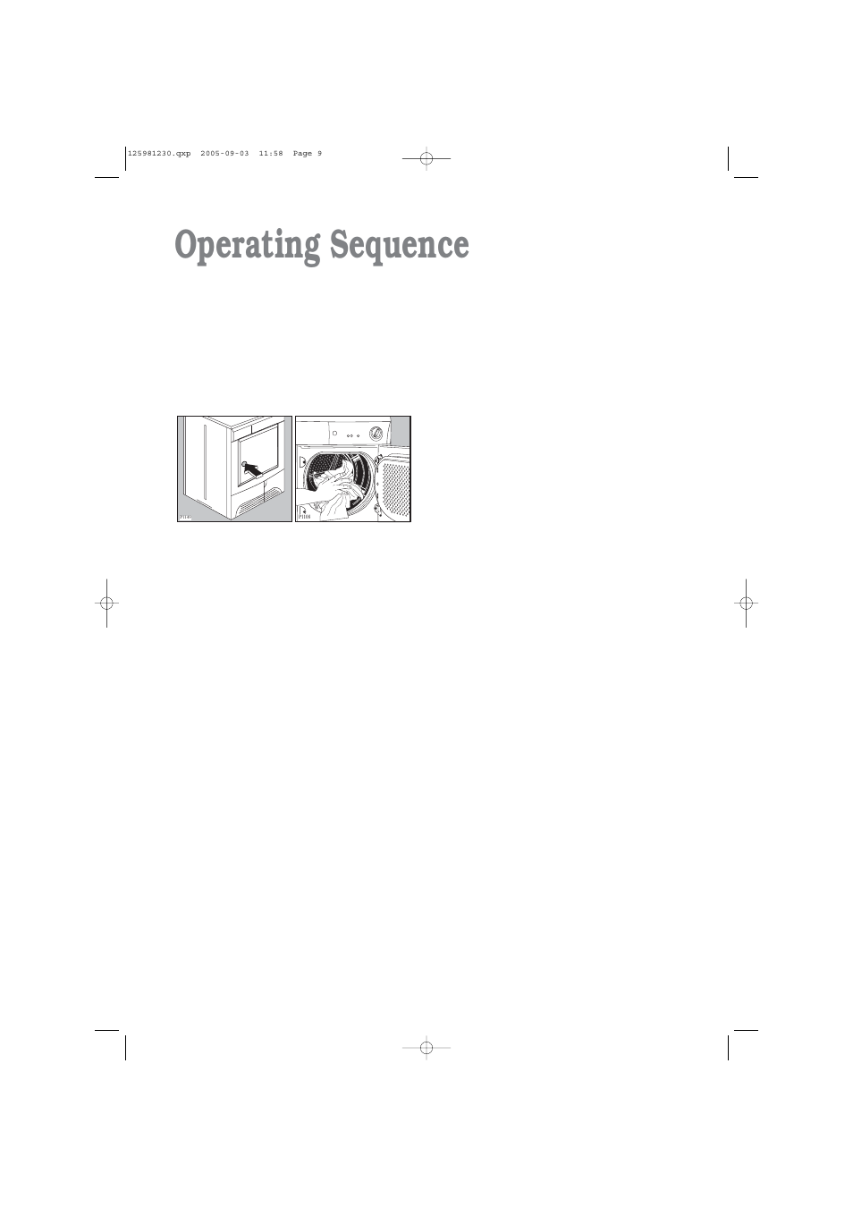 Operating sequence | Zanussi ZDC 5370 W User Manual | Page 9 / 19