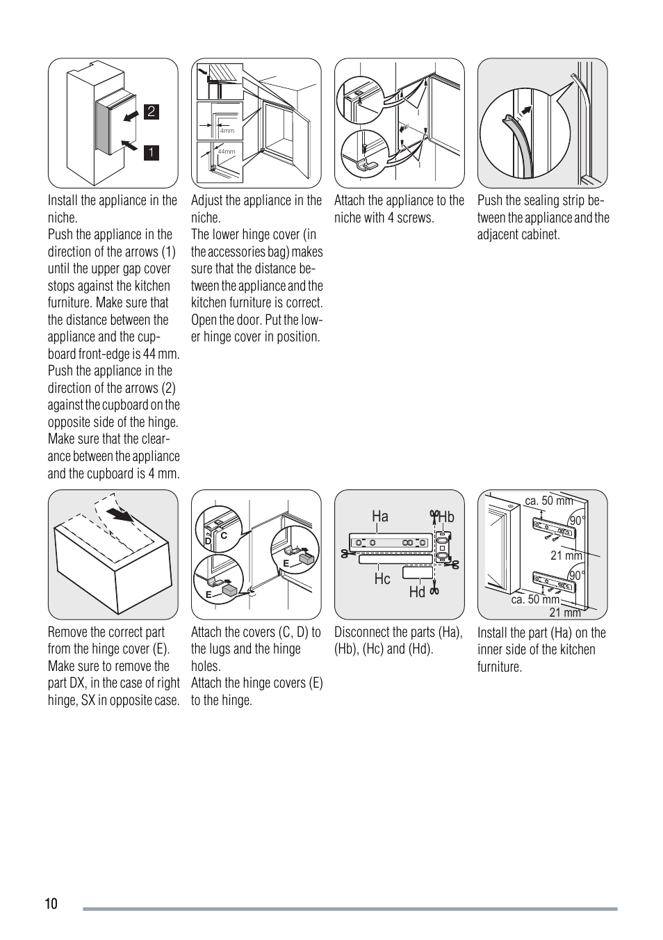 Zanussi ZBF3124A User Manual | Page 10 / 12