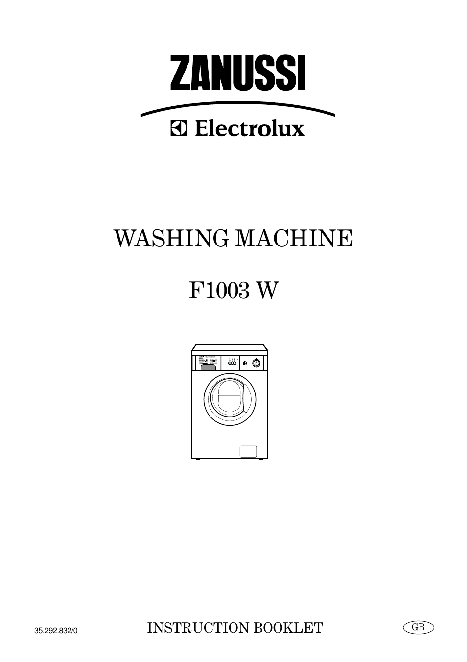 Zanussi F1003 W User Manual | 28 pages