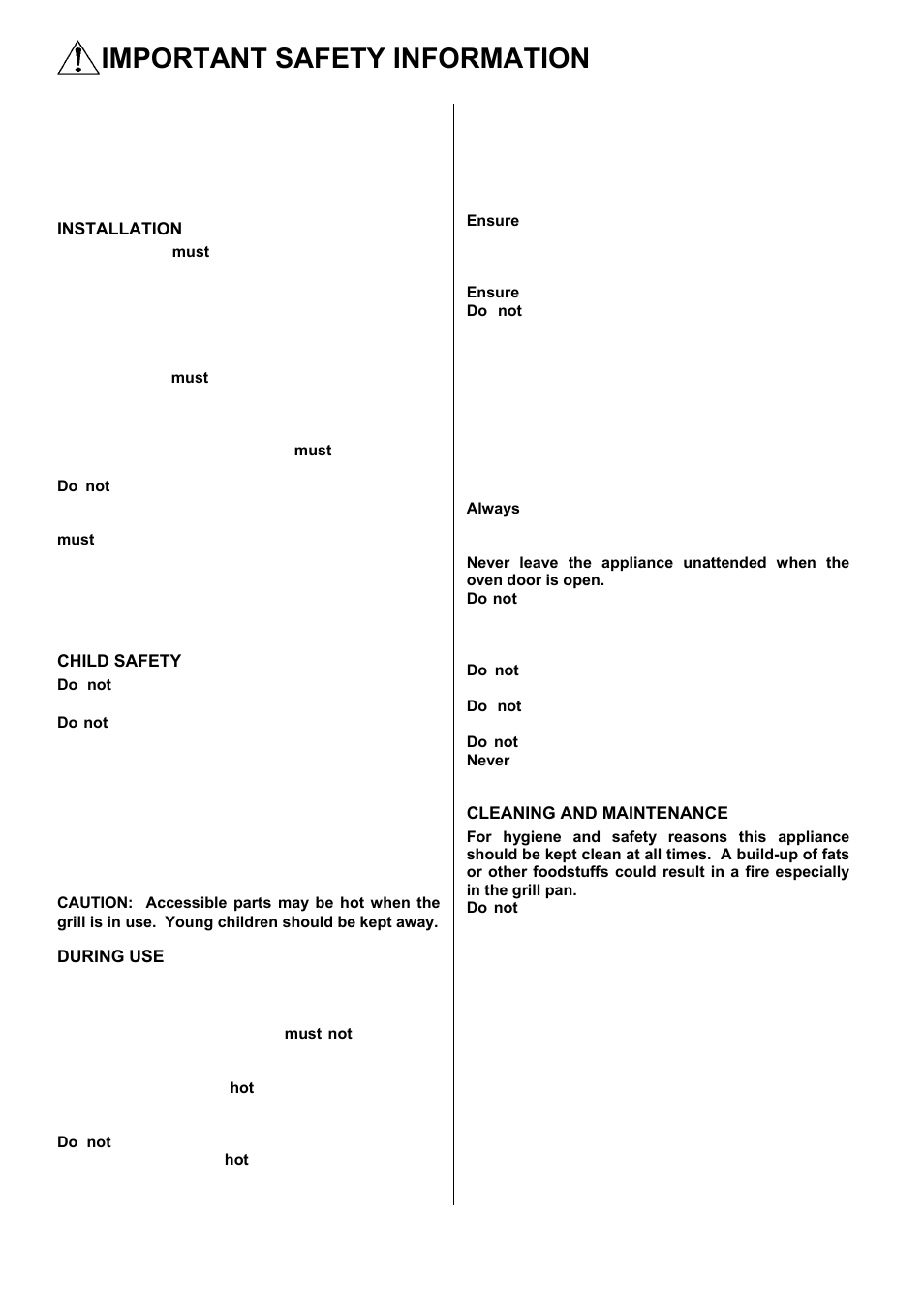 Important safety information | Zanussi ZCE 7551 User Manual | Page 2 / 32