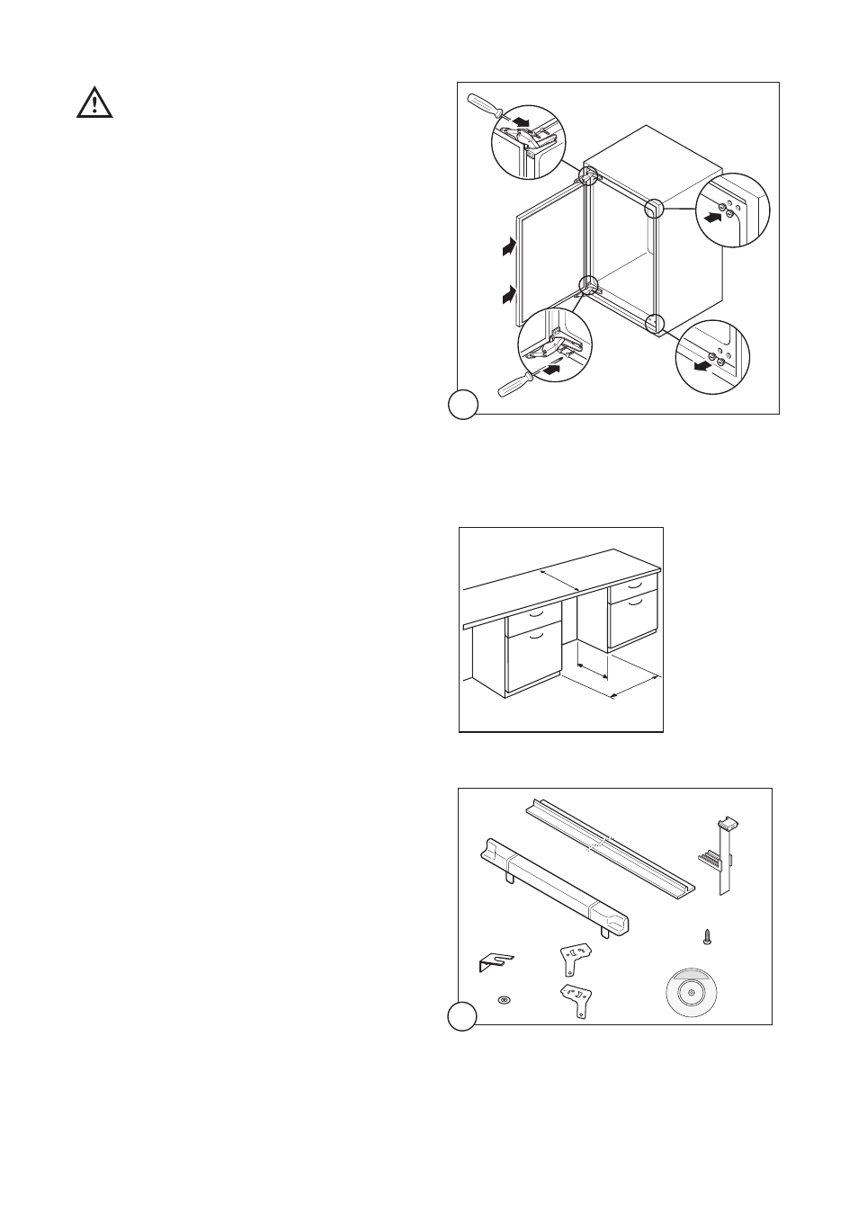 Building in the appliance under a worktop | Zanussi ZUD 9100 F User Manual | Page 18 / 24