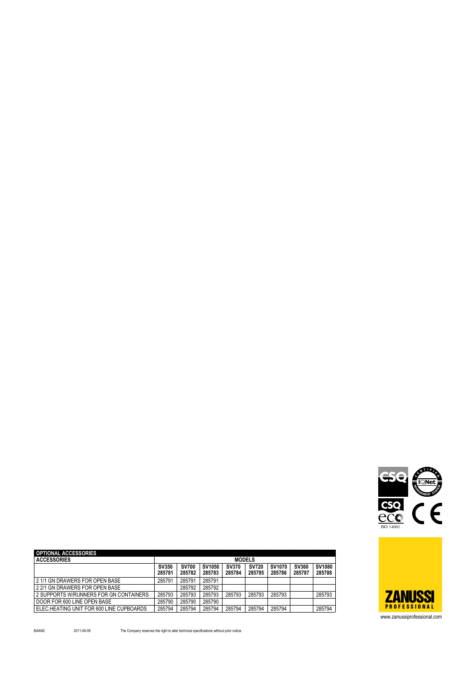 Zanussi | Zanussi SV 1080 User Manual | Page 2 / 2