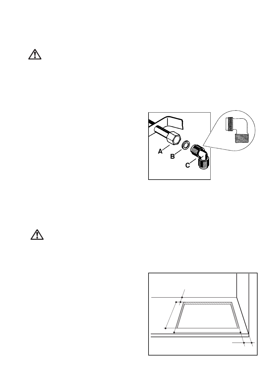 Installation, Gas connection, Cut out size | Zanussi ZGF 642 User Manual | Page 11 / 18