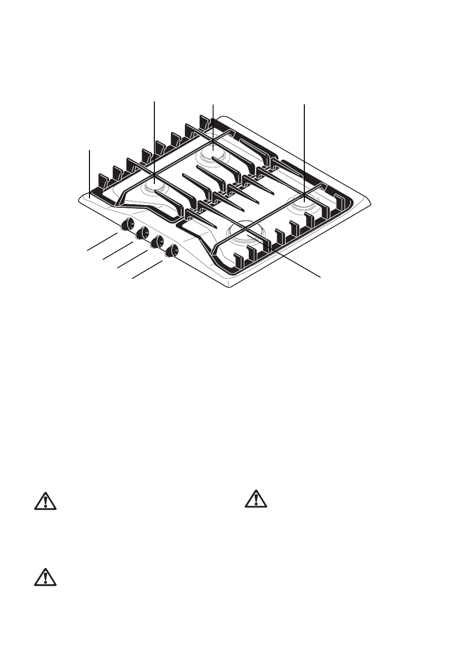 Description of the hob | Zanussi ZGF 642 User Manual | Page 4 / 18