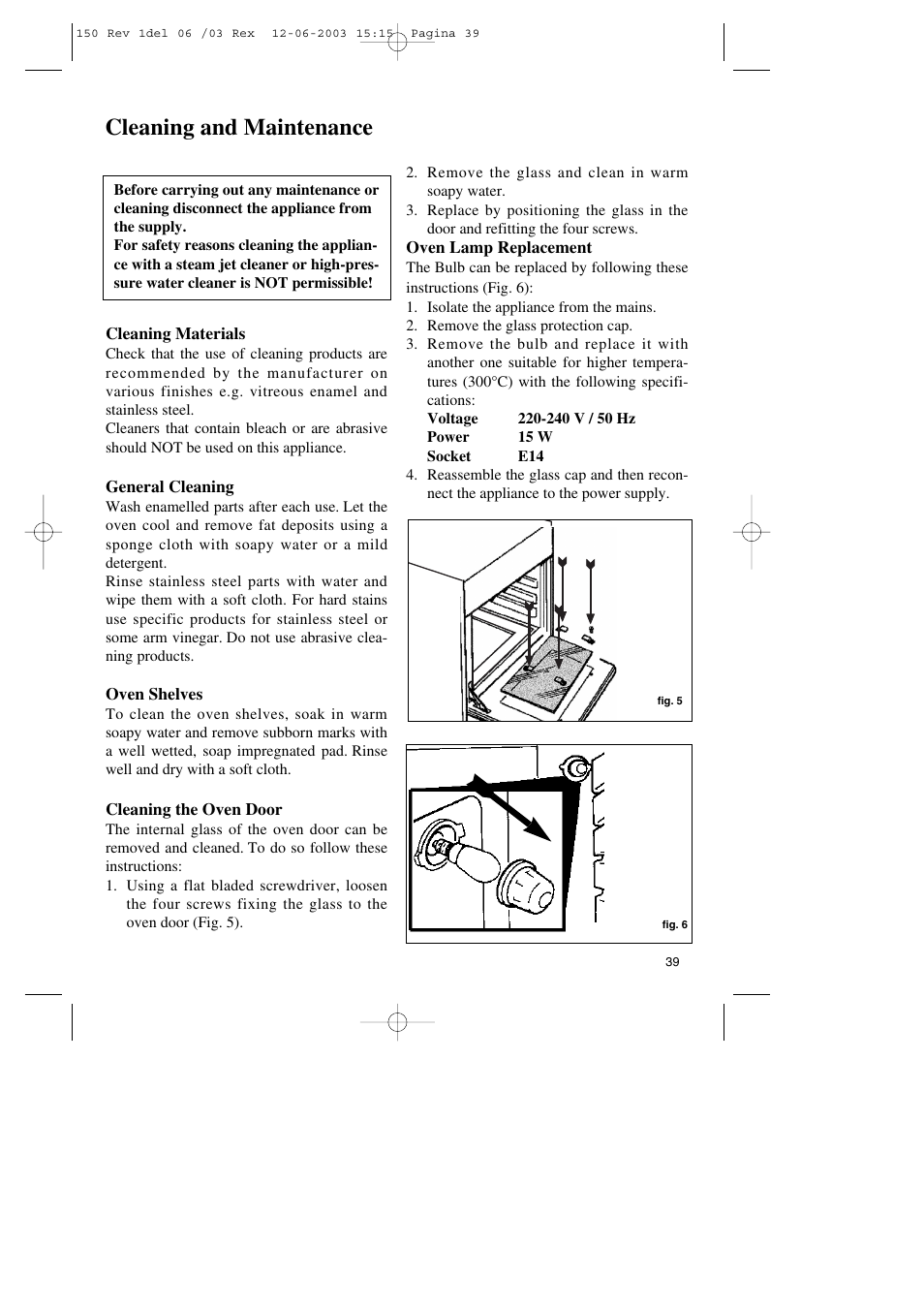 Cleaning and maintenance | Zanussi ZBM 799 User Manual | Page 19 / 24