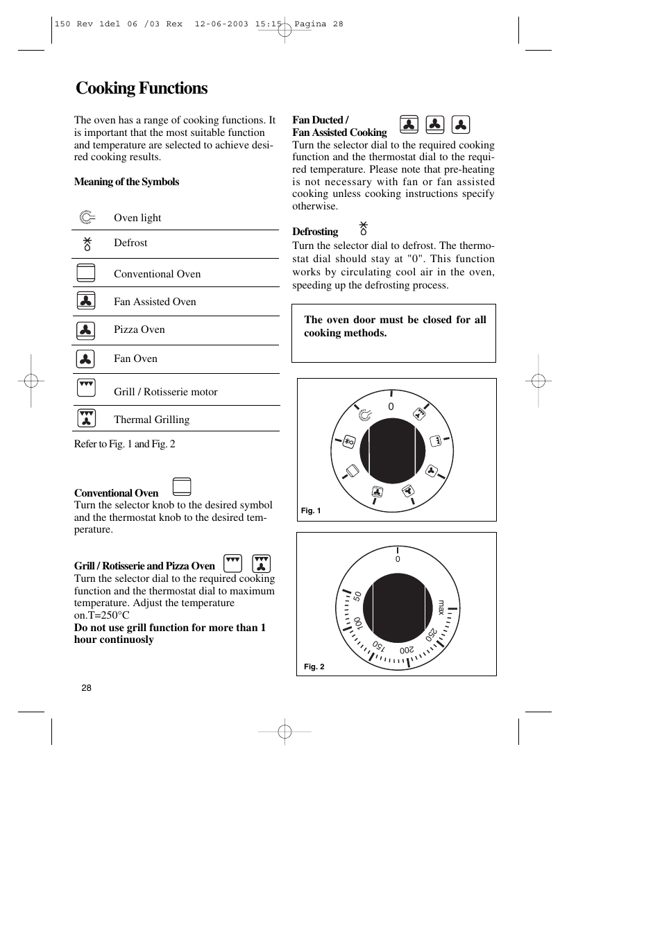 Cooking functions | Zanussi ZBM 799 User Manual | Page 8 / 24