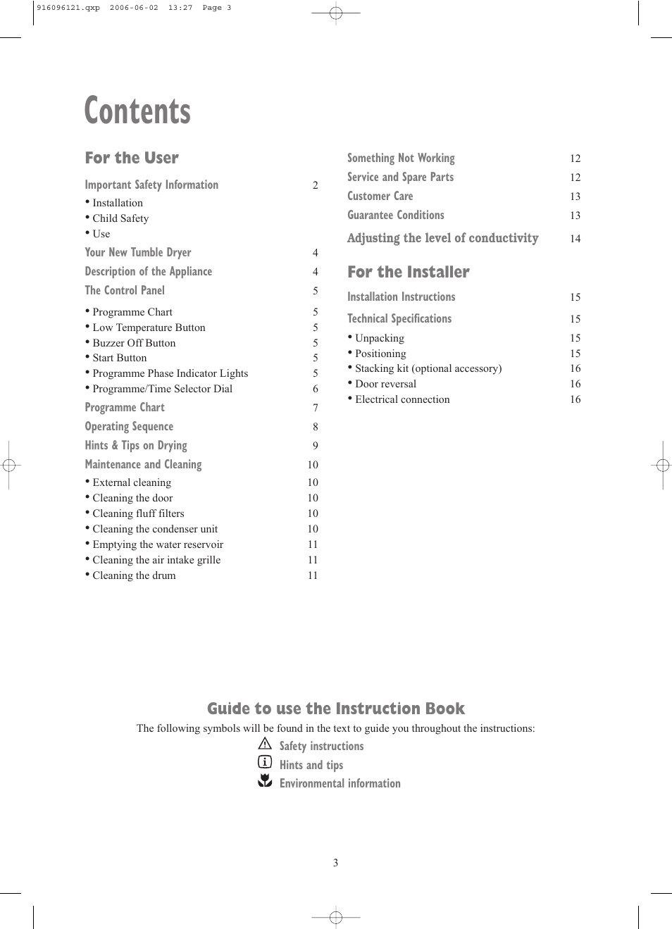 Zanussi TCE7227W User Manual | Page 3 / 17