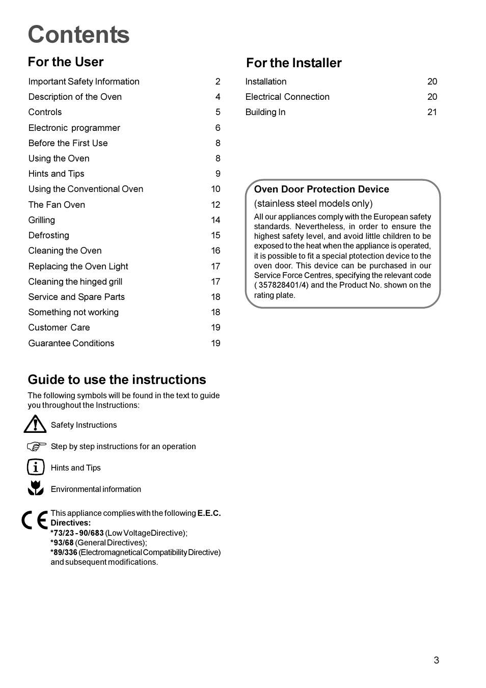 Zanussi ZBF 669 User Manual | Page 3 / 24