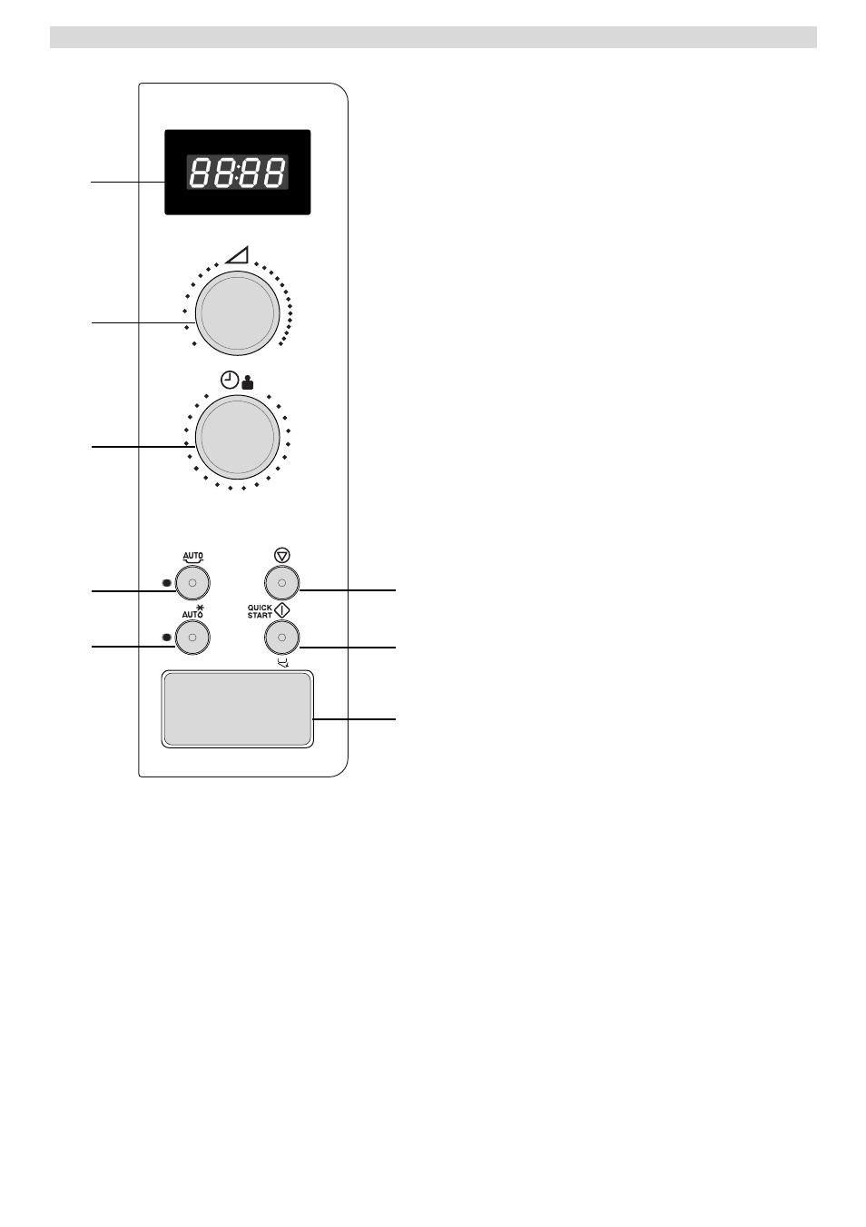 Control panel | Zanussi AG125 User Manual | Page 7 / 25