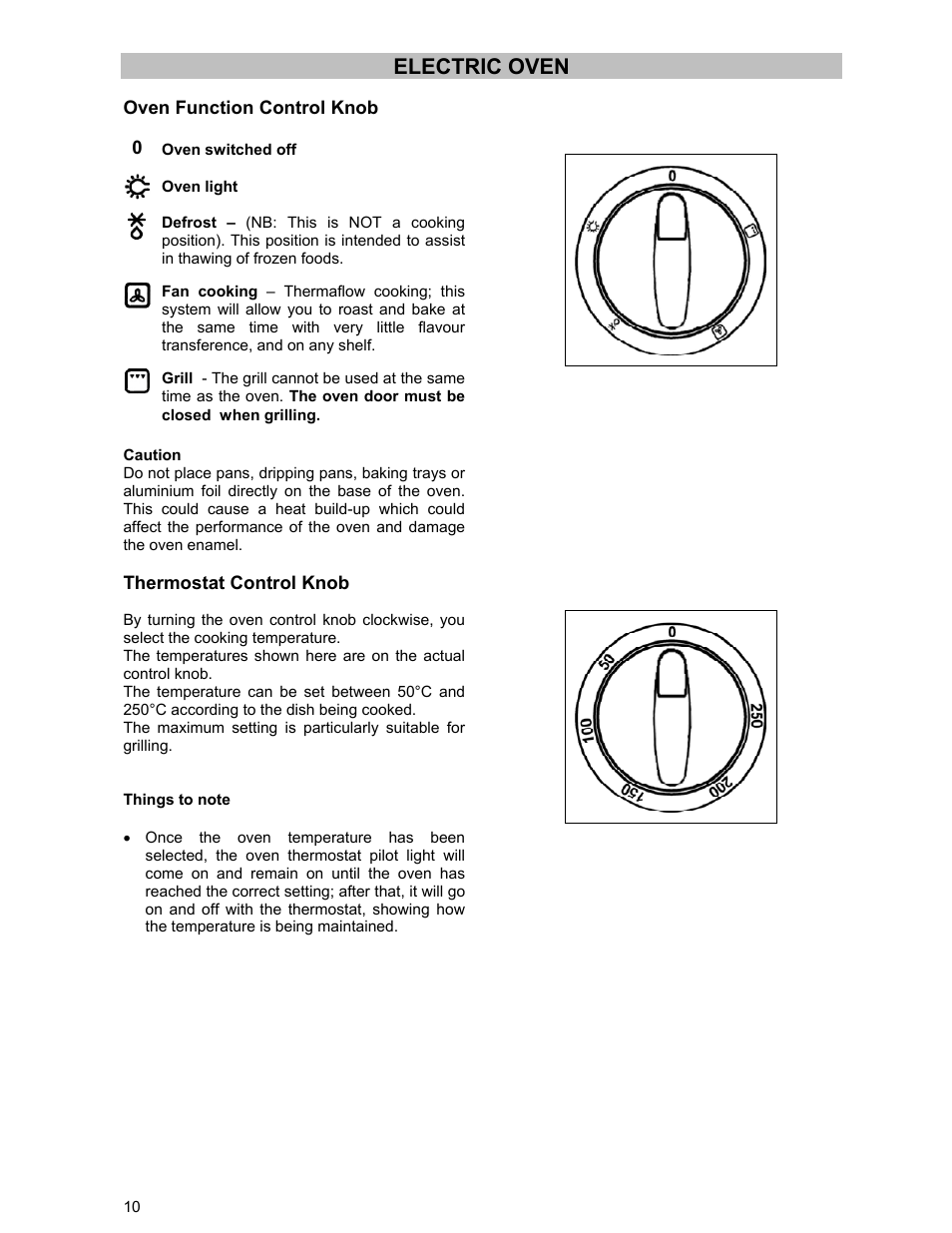 Electric oven | Zanussi ZCE 531 GB User Manual | Page 10 / 24