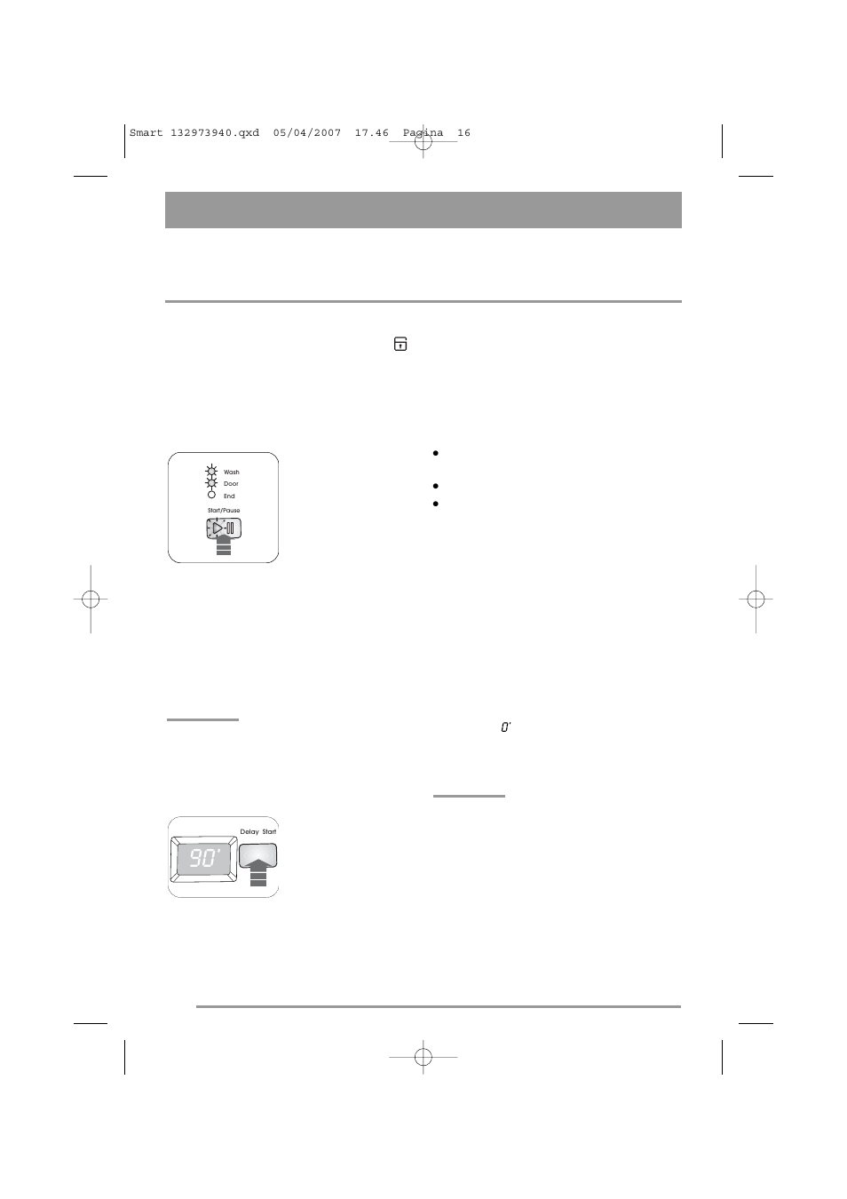 Operating sequence | Zanussi ZWF 16281 W User Manual | Page 16 / 36